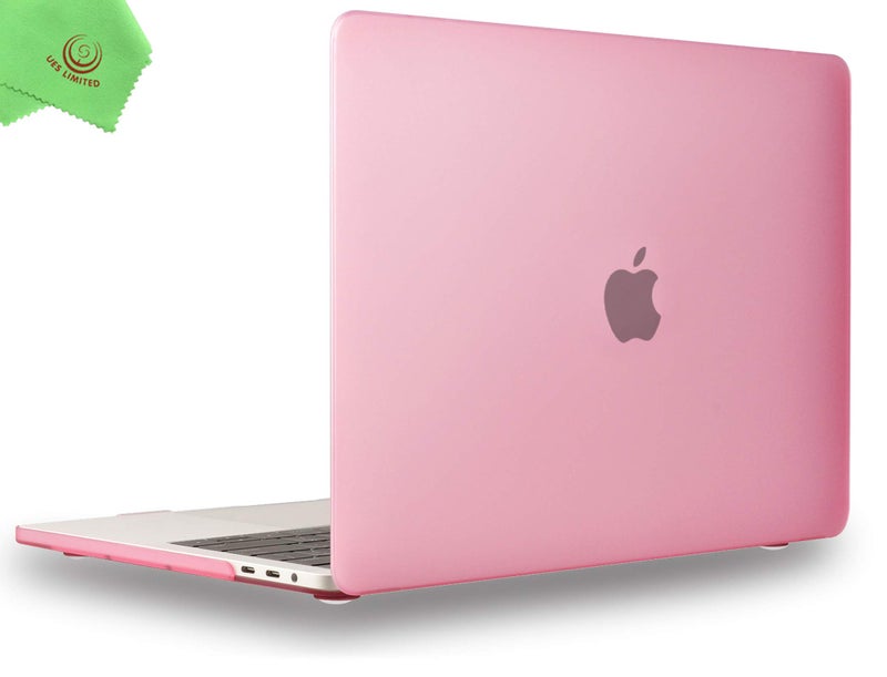 UESWILL Smooth Matte Hard Case Compatible with 2016-2019 Release MacBook Pro 15 inch with Touch Bar & USB-C, Model A1990 A1707, Pink - Image 1